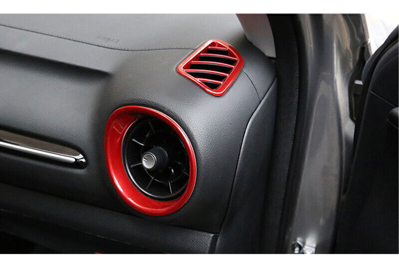 for Kia K3 Forte 2019-2021 Gloss Red Center Console LR Air Outlet Vent Trim 3P
