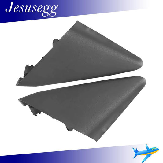 2Pcs Door Triangle Cover Plastic Black for Genesis Coupe 2009-2012 Left Right