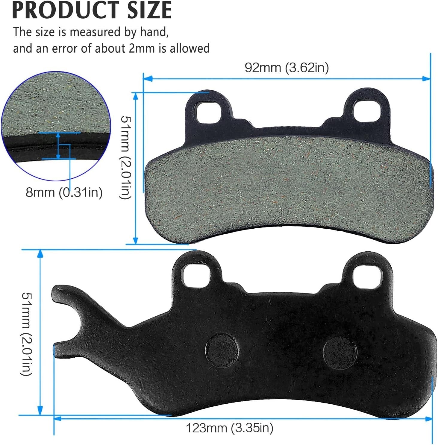 Brake Pads for Can-Am for Defender Max HD10 HD8 4x4/Maverick X3 4x4 XRS, X3 Max 4x4