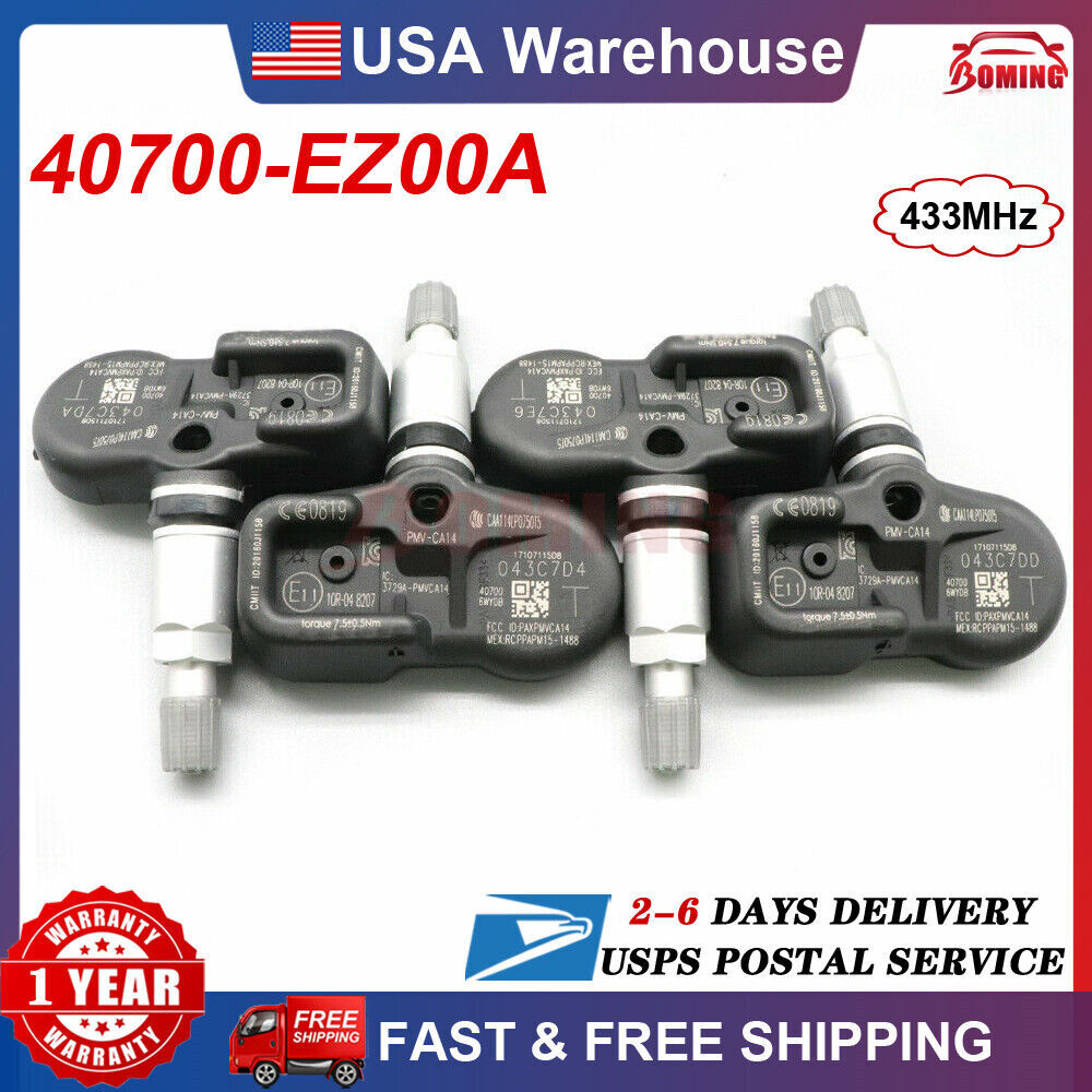 Set (4) New Tire Pressure Monitor Sensor TPMS for 16-20 for Nissan Titan 40700-EZ00A