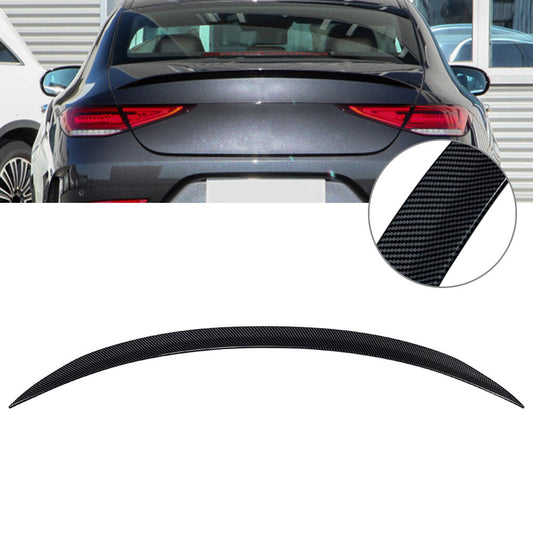 Rear Trunk Lip Spoiler for Mercedes-Benz CLS Class C257 19-22 Carbon Fiber Black