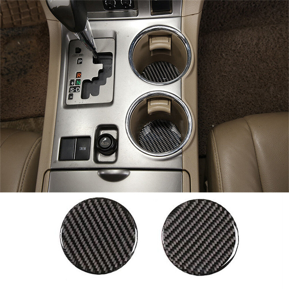 Central Control Cup Holder Slot Pad Trim for T@yota Highlander 09-13Carbon Fiber