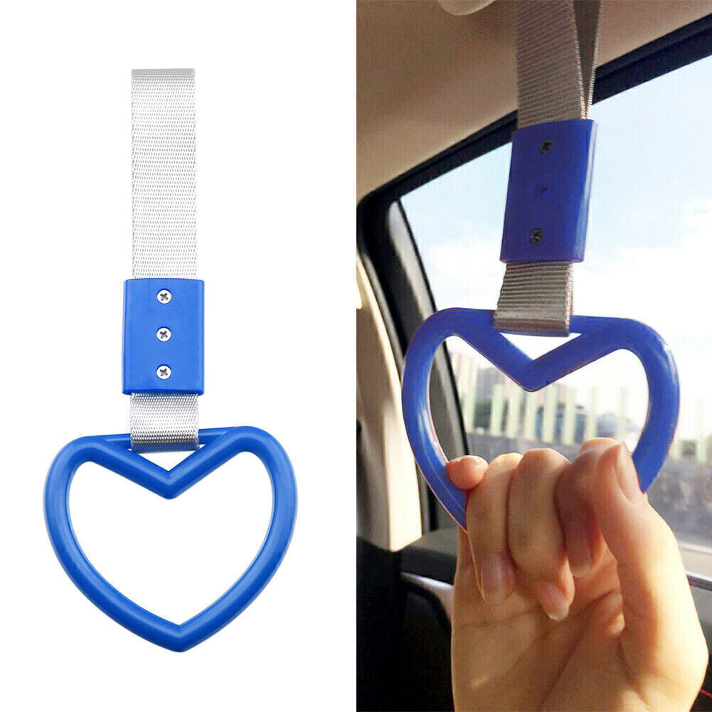 24.5cm Heart JDM Tsurikawa Ring Train Bus Handle Hand Strap Drift Charm Tool