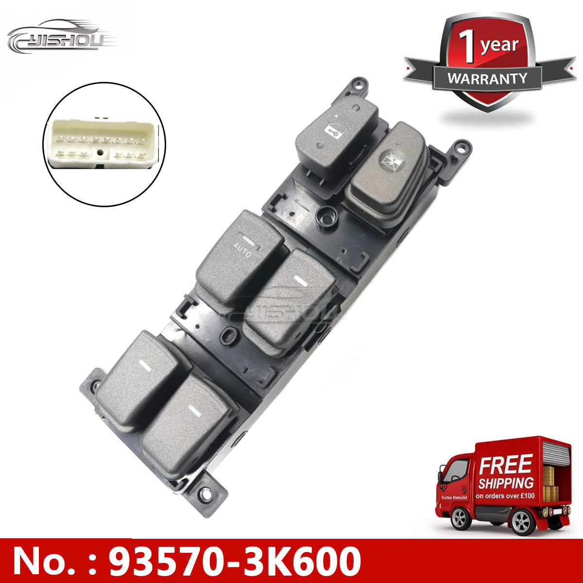 New power window master switch for Hyundai Sonata 2008 - 2010 93570-3K600