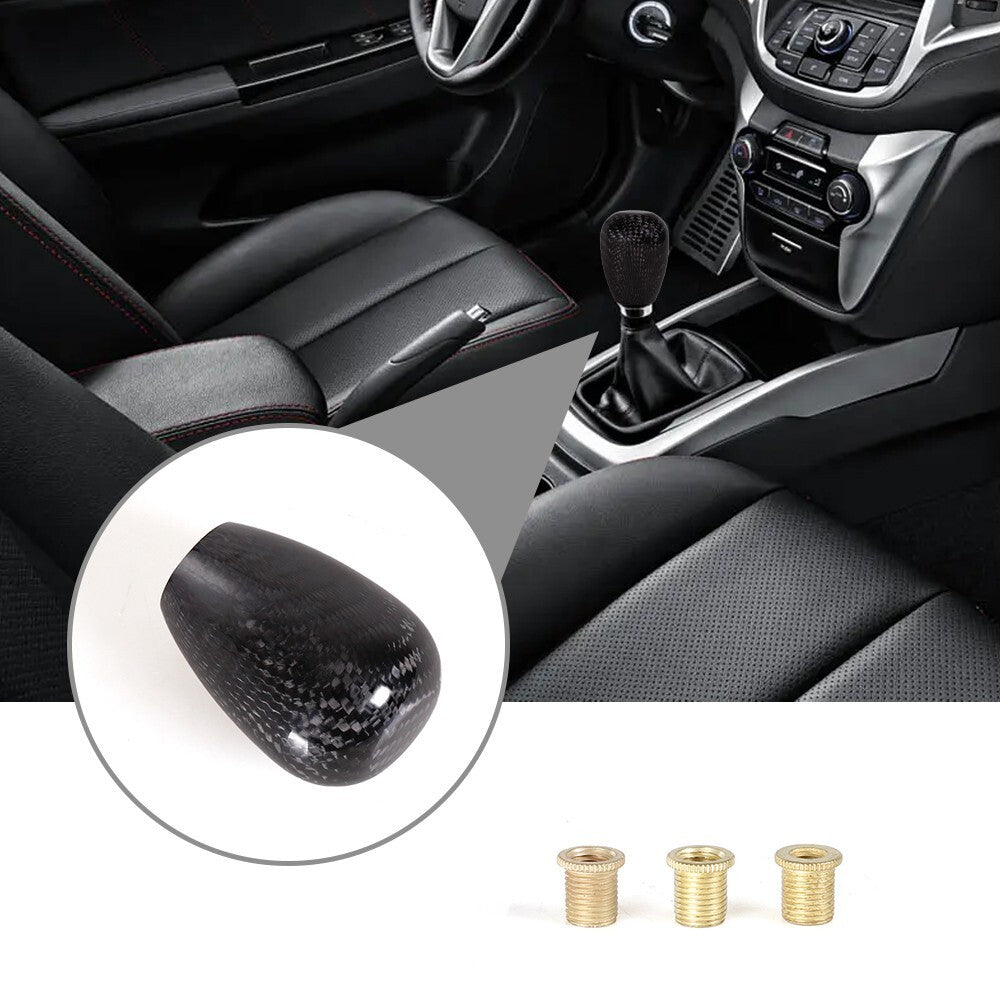 JDM Universal Carbon Fiber Automatic Car Gear Shift Knob Shifter 5 6 Speed