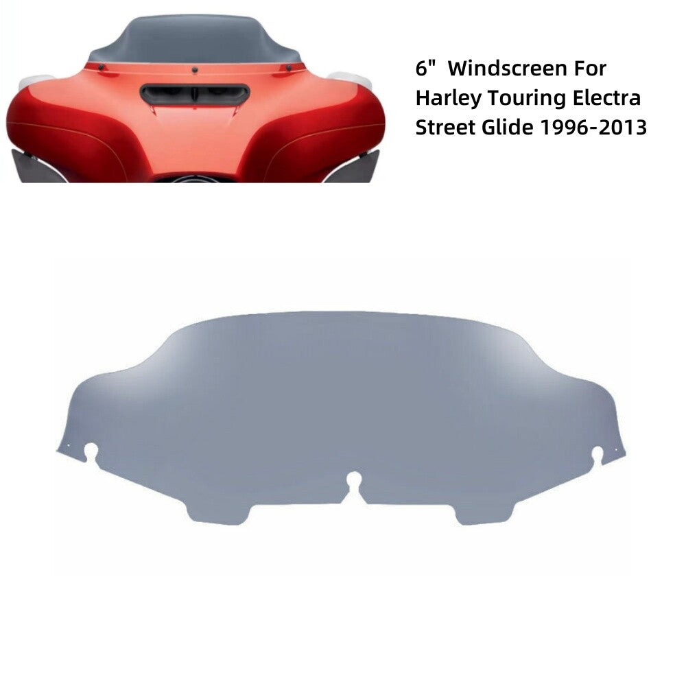 Smoke 6Wave Windshield Windscreen for Harley Touring Electra Street Glide 96-13