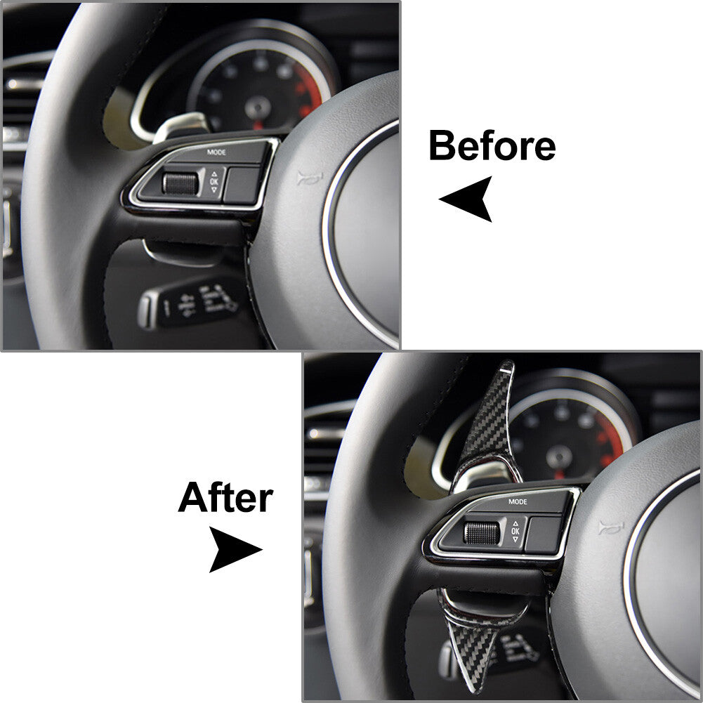 Carbon Fiber Steering Wheel Shift Paddle for Audi A5 S3 S4 S5 S6 SQ5 RS3 RS4