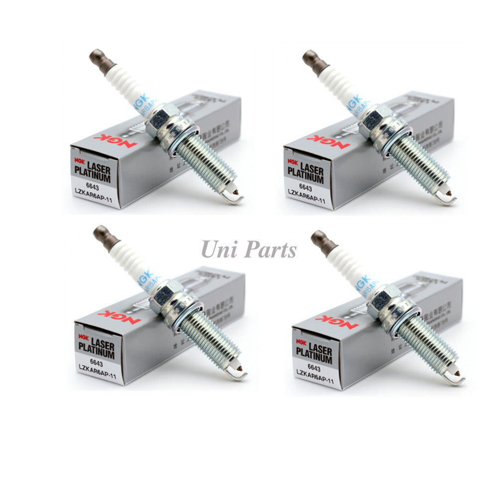 4-piece iridium spark plug set for Nissan March Micra X-Trail 22401-ED816.