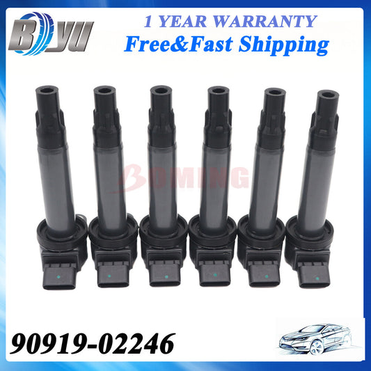 6 xCar Ignition Coil for Toyota for Sienna for Lexus RX400h 90919-02212 90919-02246 3.3L