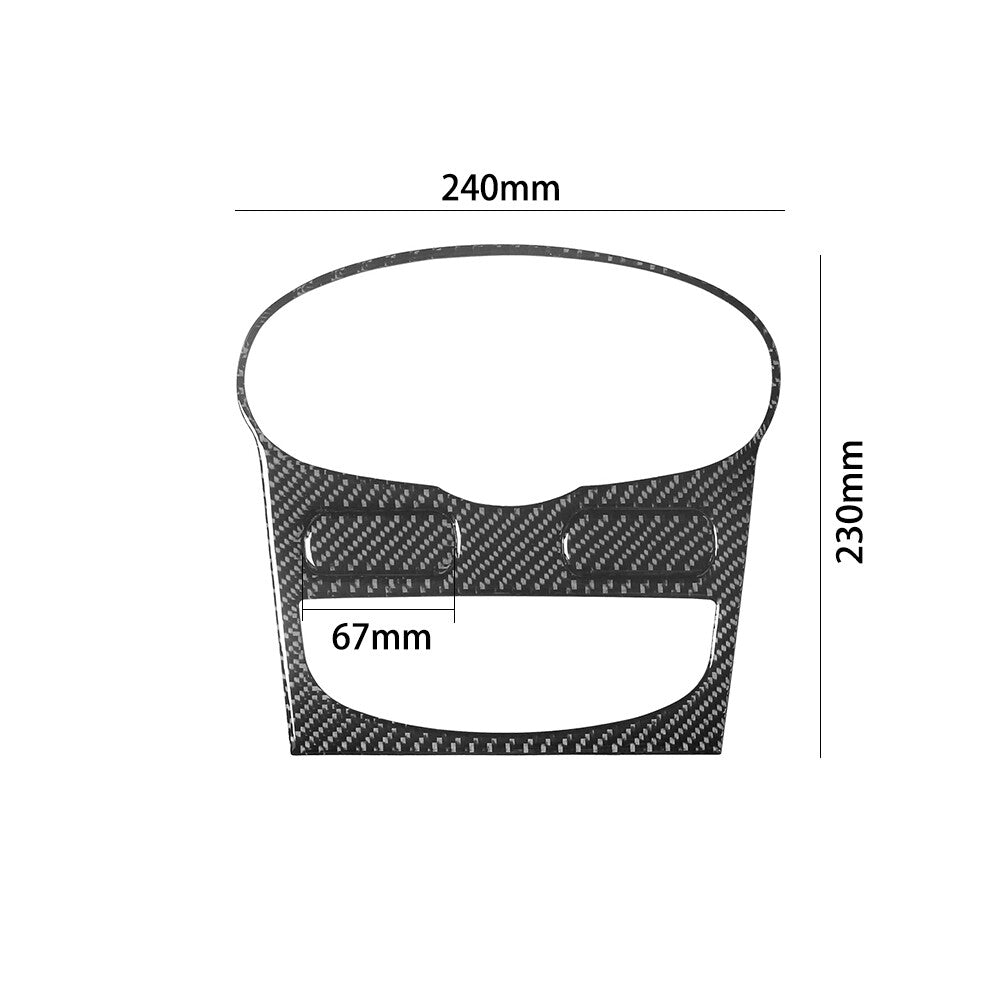 3Pcs Carbon Fiber Climate Control Console Cover Trim for Ford Fiesta 2011-2015