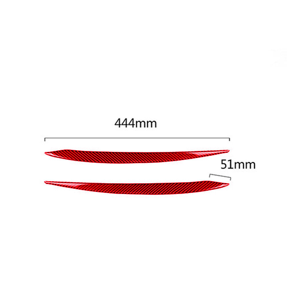 2Pcs Red Carbon Fiber Headlight Eyebrows Trim Cover for VW for Golf MK7 2014-2019