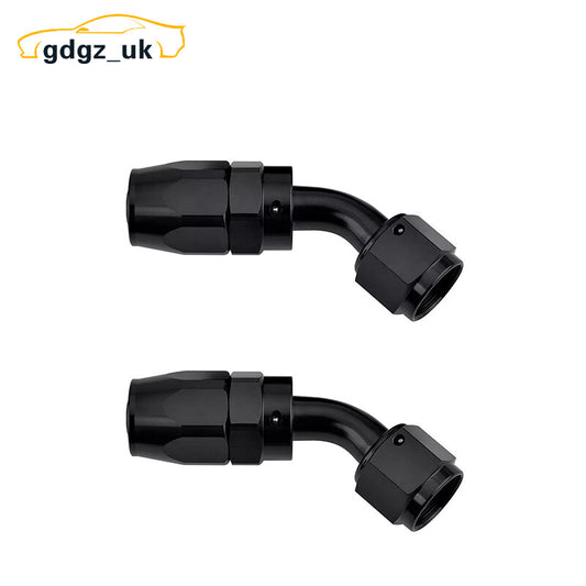 2pcs AN6 90Degree Swivel Hose End Fitting Adapter for Braided Fuel Line Aluminum