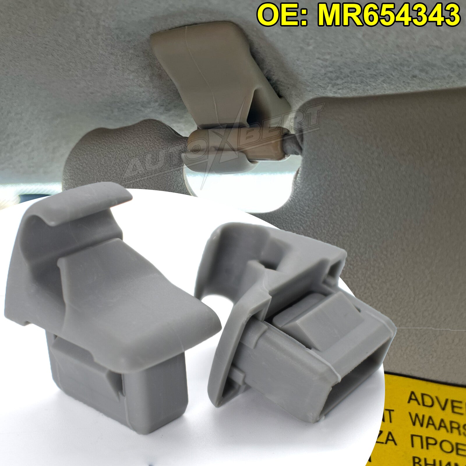 2 x Car SunVisor Clip Hook Hanger Holder Bracket for Mitsubishi Lancer Outlander