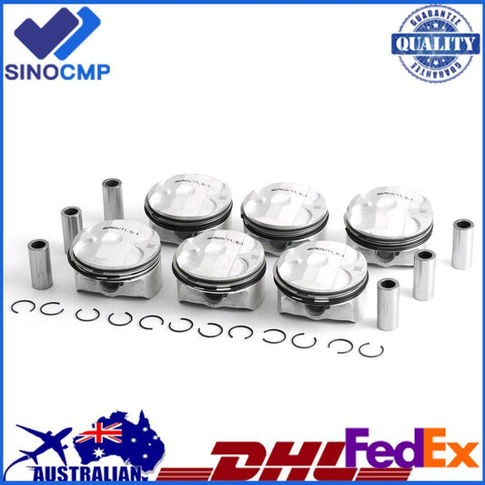 6Pcs Pistons Rings Set ¦µ82mm CR 11:1 for BMW E60 E90 E92 323i 525i N52B25 2.5L