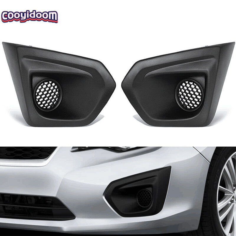 2-piece front bumper fog light frame cover trim for 2012-14 for Subaru Impreza side panel