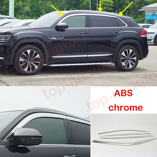 For Atlas Cross Sport 2020-23 chrome Window Visors Sun Rain Guard Vent Deflector