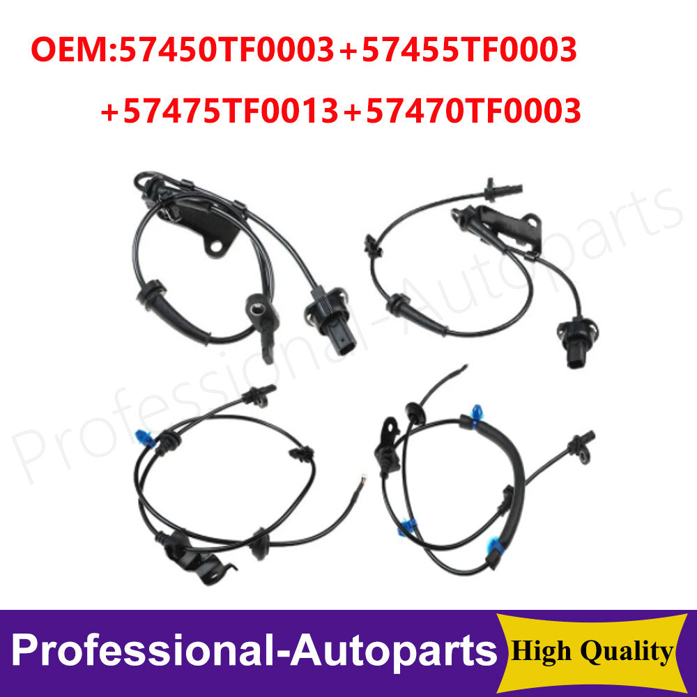4-piece front/rear L/R wheel speed ABS sensor kit for Honda Fit 2009-2013