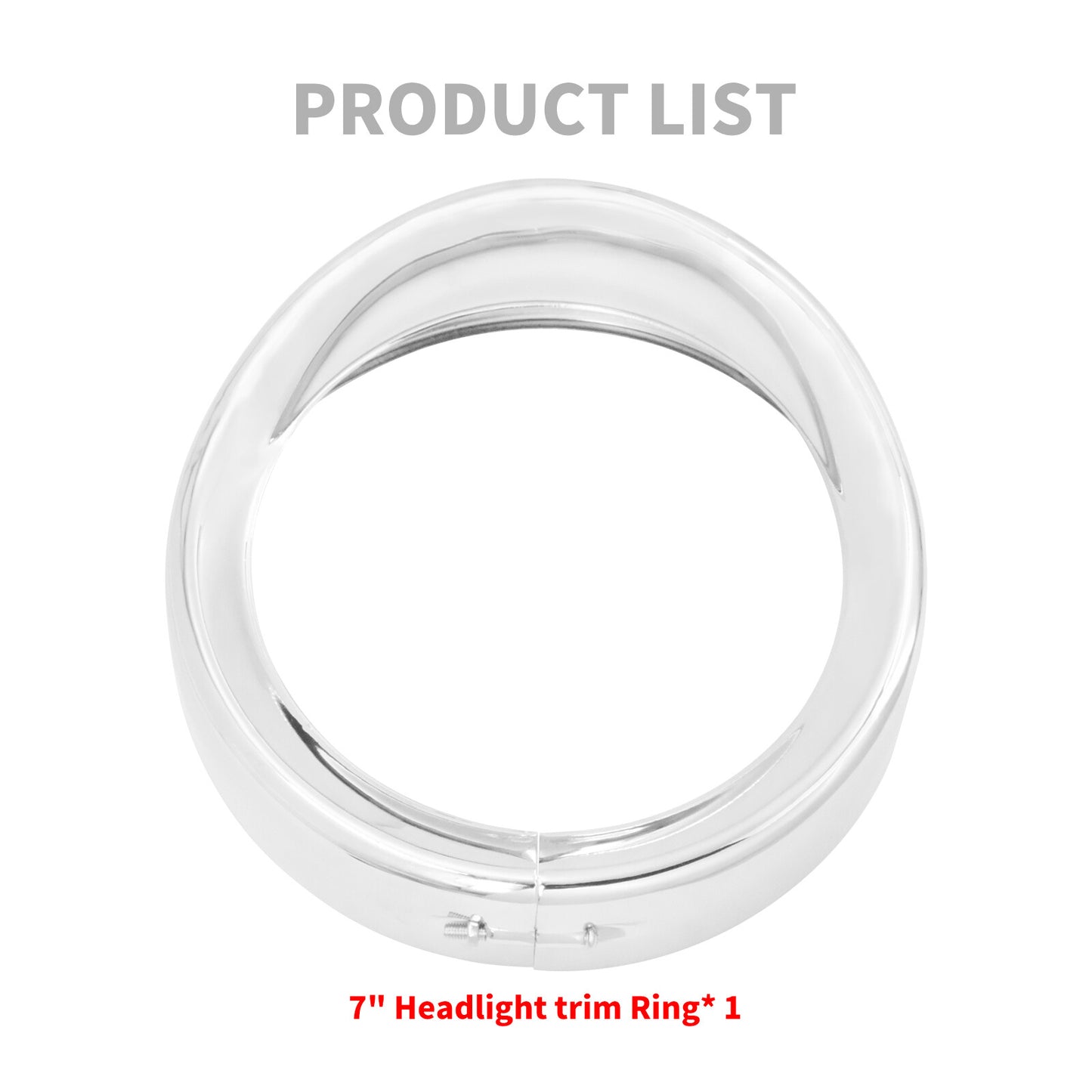 Chrome 7 Headlight Trim Ring Visor Bezel for Harley Street Electra Glide 08-13