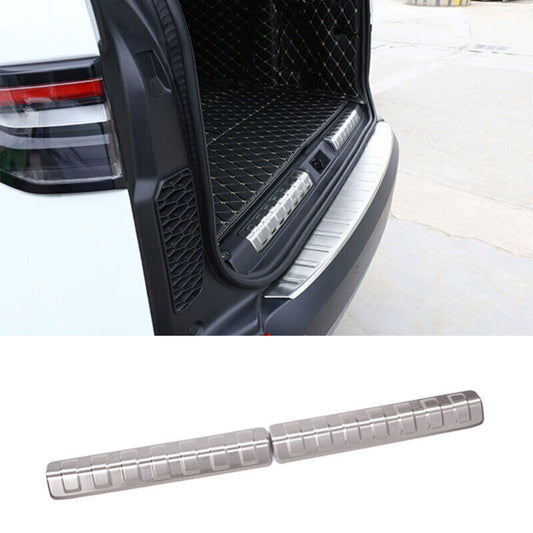 Silver Rear Bumper Sill Plate Protector 2P for Land Rover Discovery 5 2017-2025