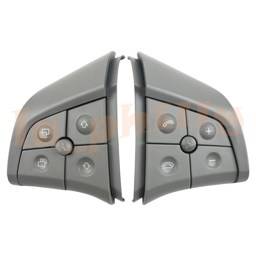 1 Pair Fit for Mercedes-Benz W164 W251 W245 Steering Wheel Switch 5 Button Gray