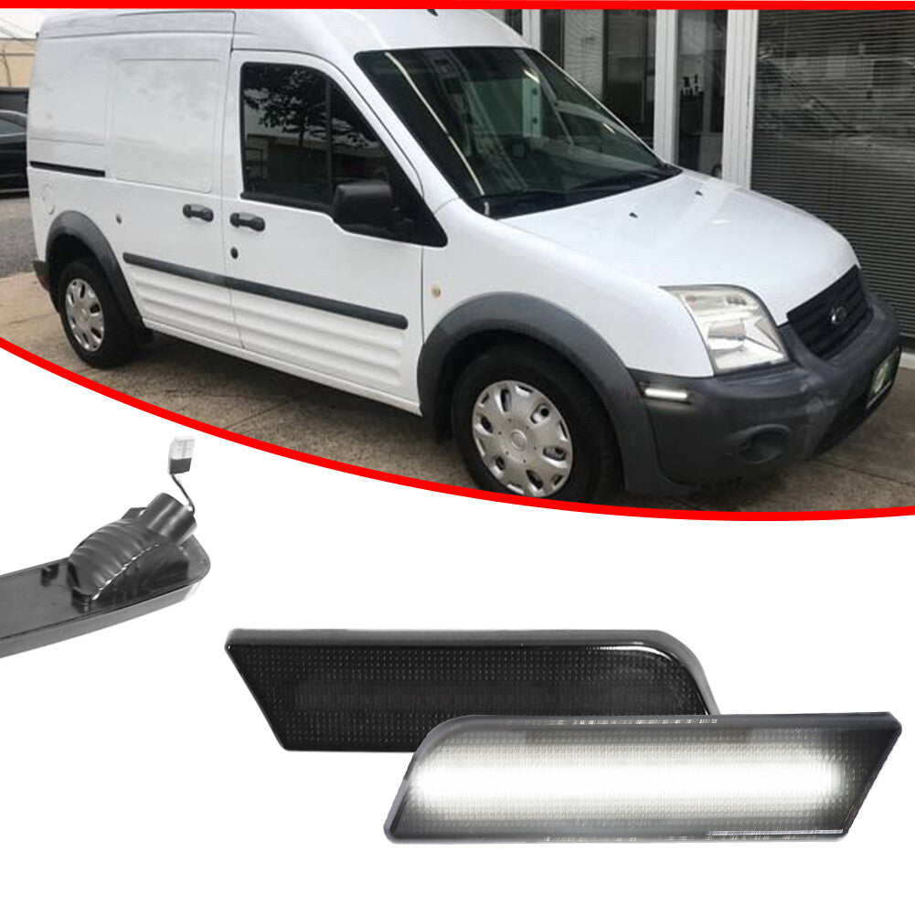 European-style white LED side marker signal light kit for Ford Transit Connect 10-13