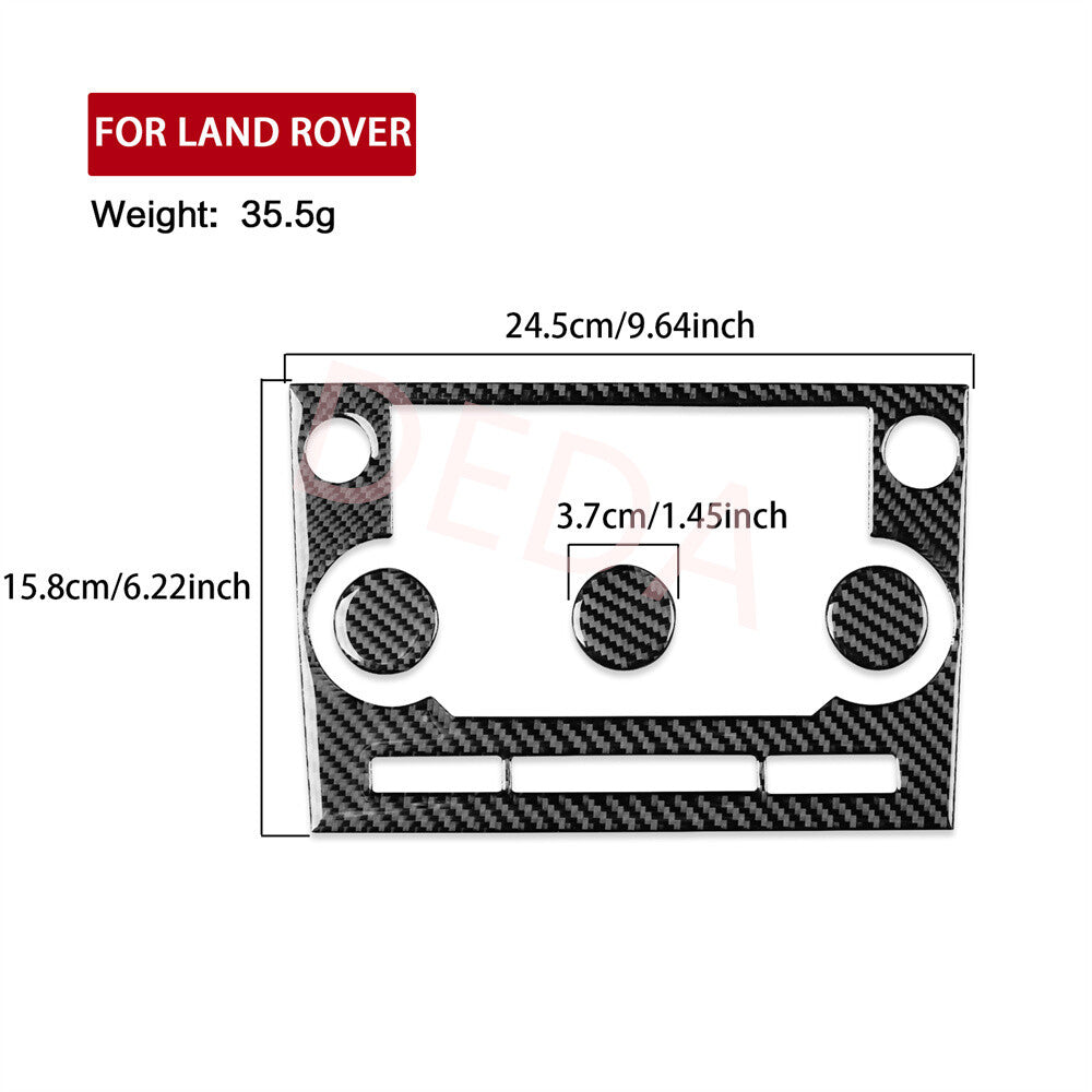 Multimedia Panel AC Switch Trim for Land Rover Discovery Sport 15-19Carbon Fiber