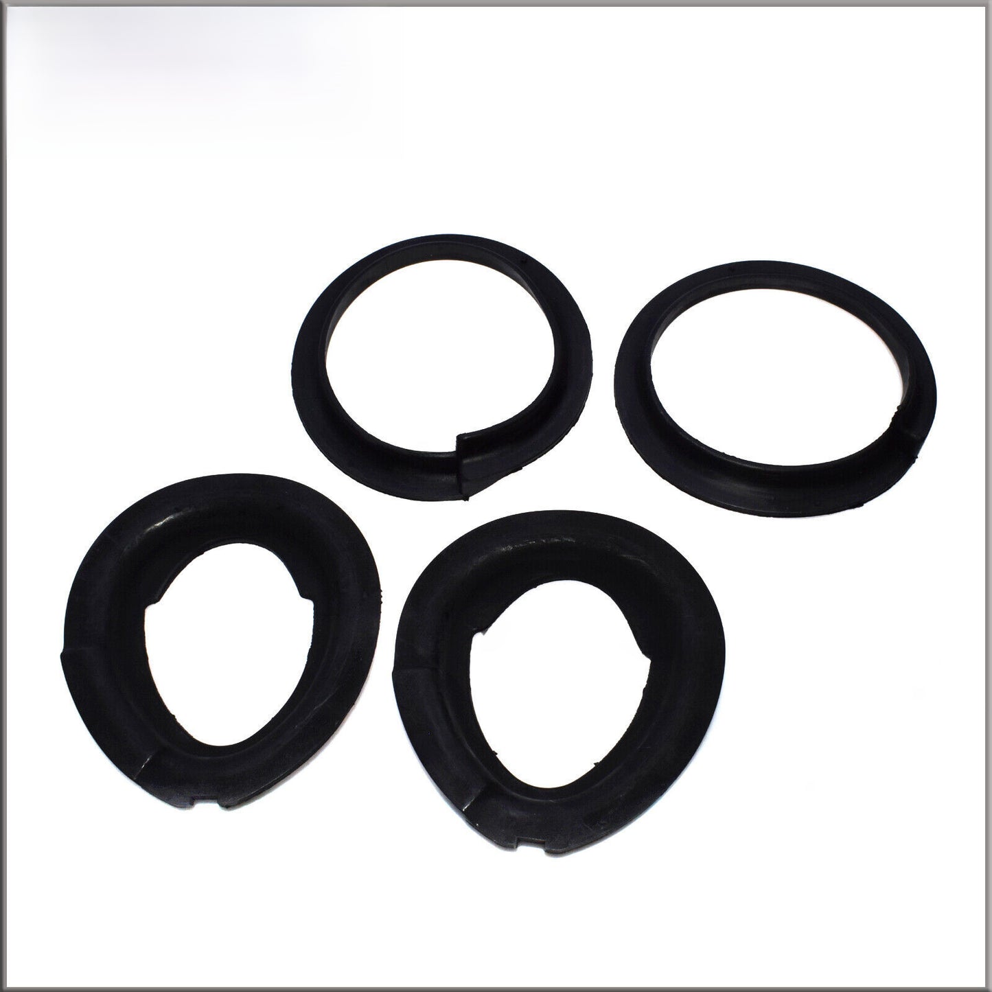 for BMW E39 E46 E60 E61 E63 E64 New Set 4PCS Front Upper  Lower Spring Pad Set