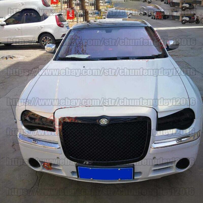 Black Chrome Front Honeycomb Grille Grill Trim for 2004-2011 for Chrysler 300 300C
