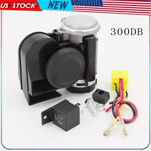 1Pc DC 12V 300DB Loud Electric Air Horn Set Fits For Motorcycle Car Truck