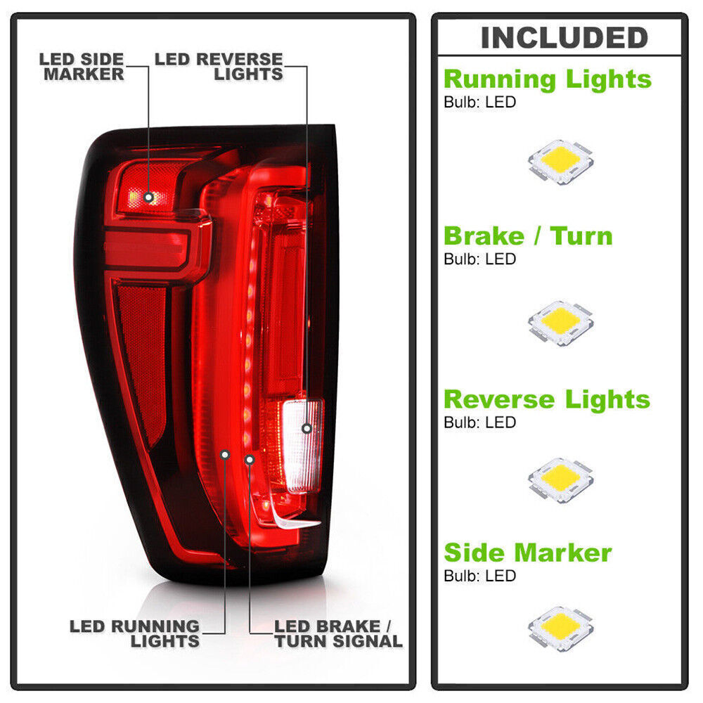 Left Driver LED Tail Light For 2019 2020-2024 for GMC for Sierra Rear Brake Stop Lamp US