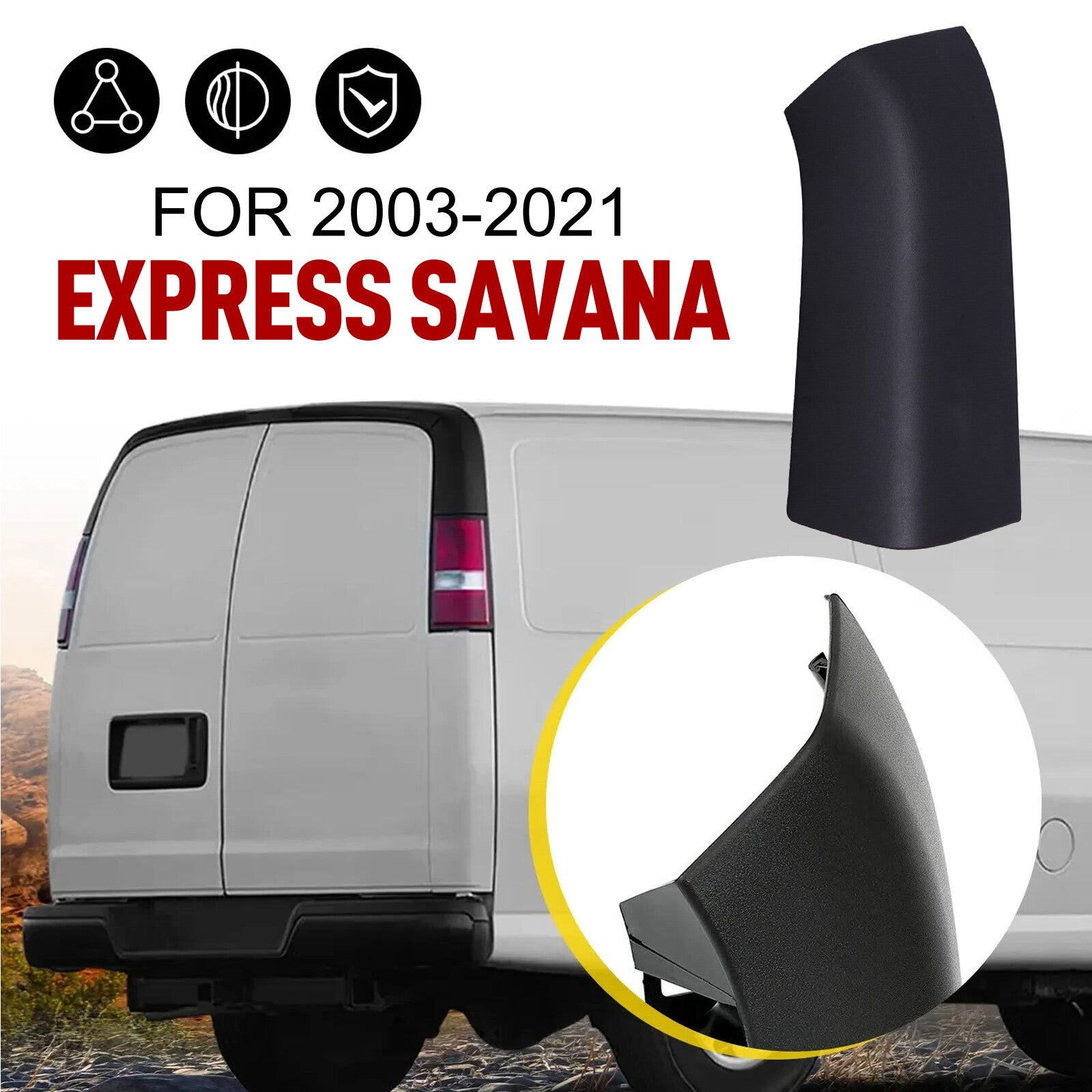 Rear Exterior Right Side Molding Applique 15215527 For 2003-2023 Express Savana