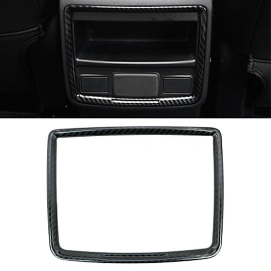 Carbon Fiber Rear Storage Box Panel Cover Trim Fit for Subaru Forester SK 2019 20