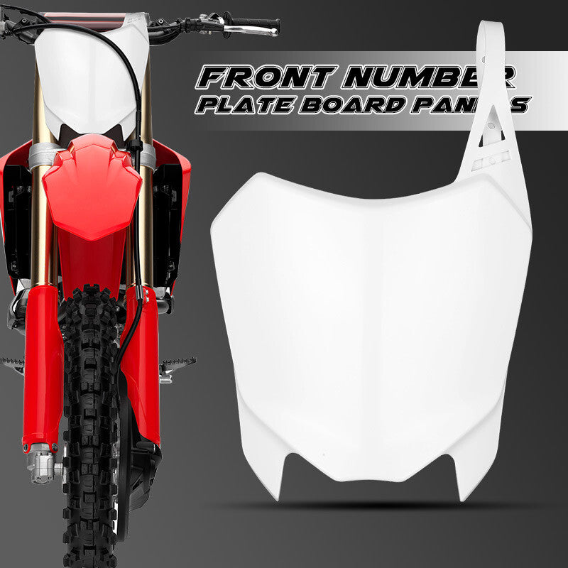 Motorcycle Front Number Plate White for HONDA CRF110F 2013-2017 CRF125F 2014-2017