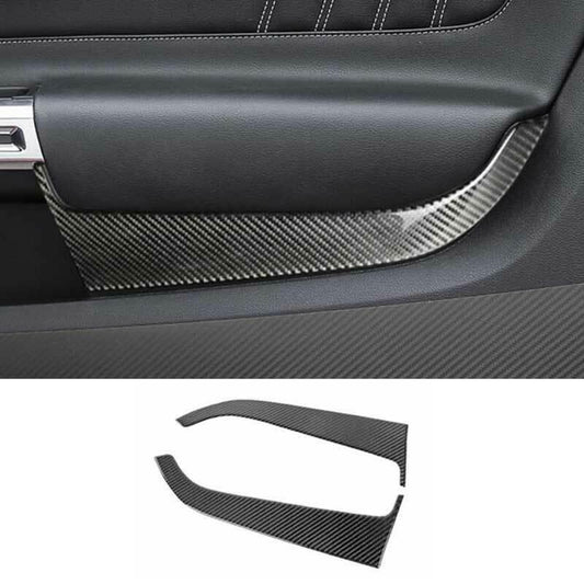 Carbon Fiber Interior Door Panel Cover Trim 2PCS Fit for Ford for Mustang 2015-2022