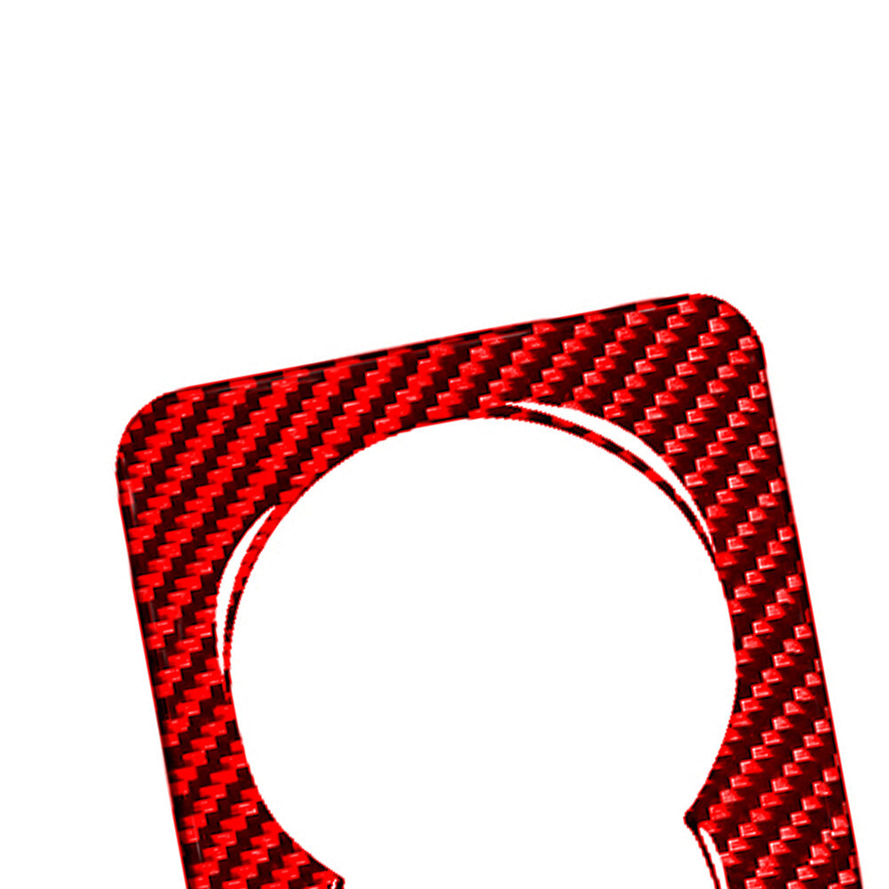 Red Carbon Fiber Rear Watercup Panel Cover Trim for Jaguar F-PACE XE XF 2016-20
