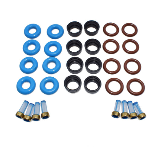 for Chevy for GMC V8 Fuel Injector Repair Service Kit Filter O-Ring Plastic Cap New