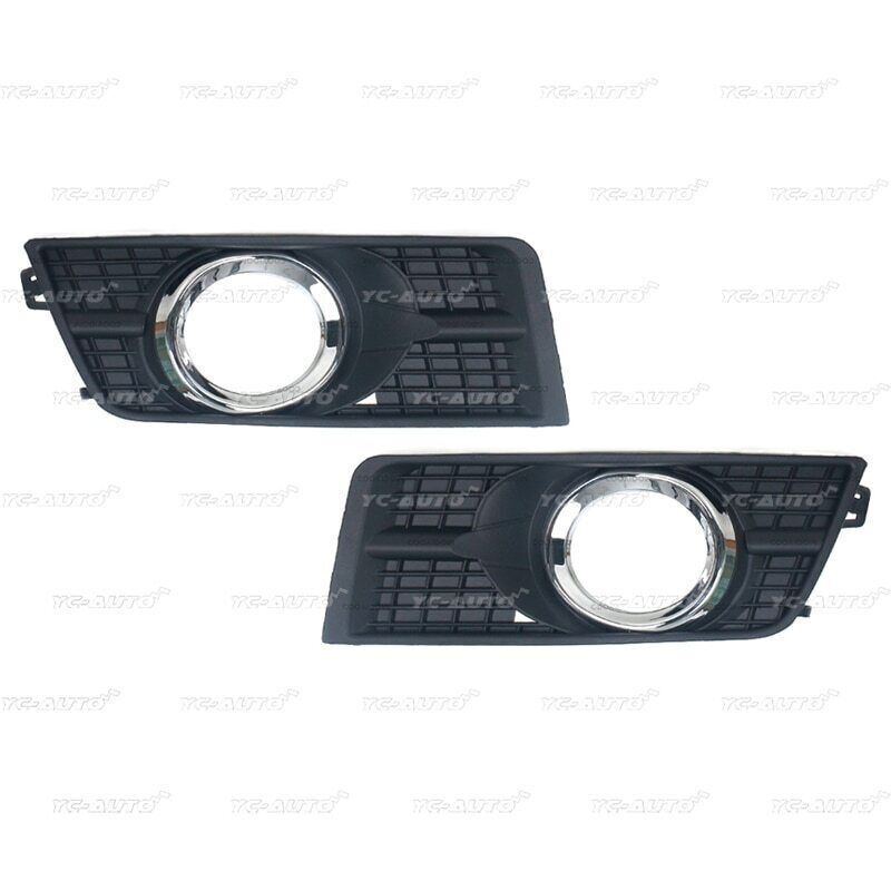 1 Pair For 2010-2016 for Cadillac SRX Front Bumper Frame Fog Lamp Grille Case Cover