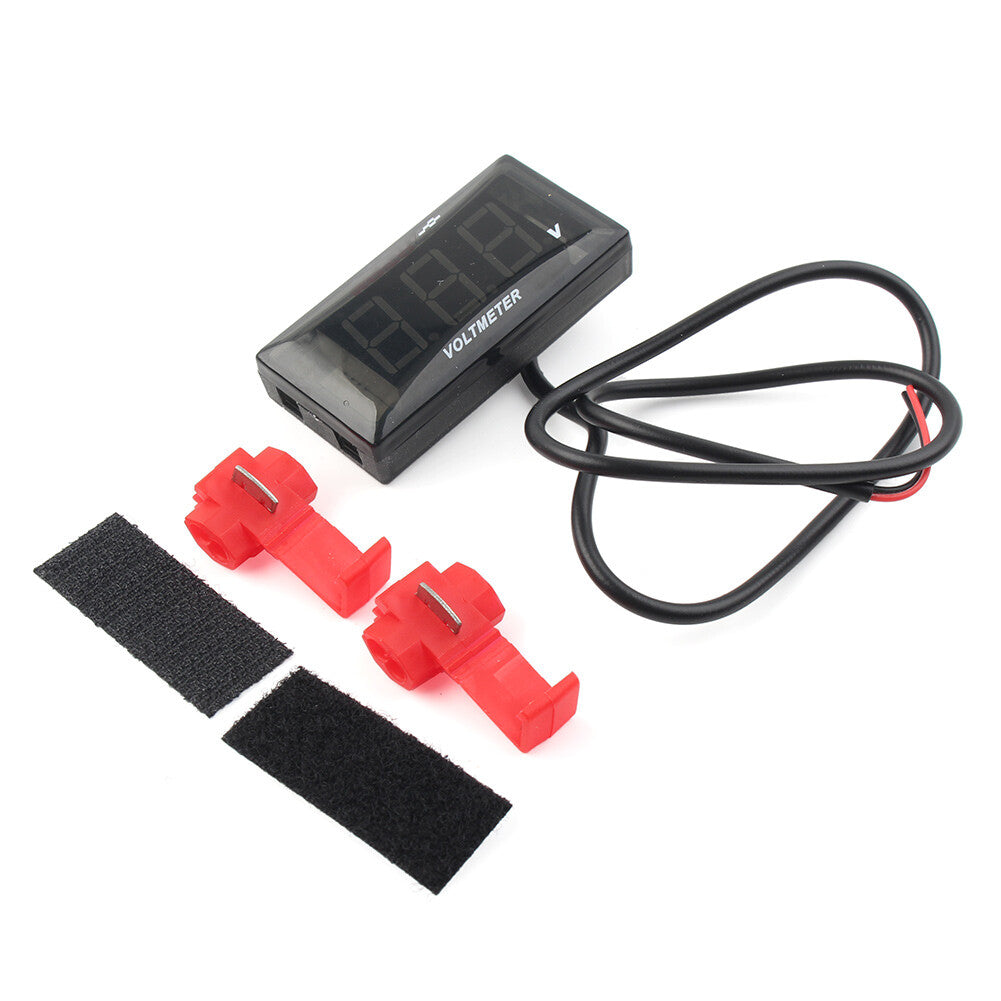 12V Motorcycle Digital LED Display Voltmeter Voltage Gauge Panel Meter Green