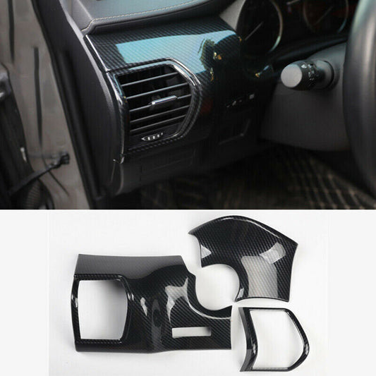 for Lexus NX200t 300 300h 15-21 ABS Carbon Fiber Console Air Outlet Vent Cover3