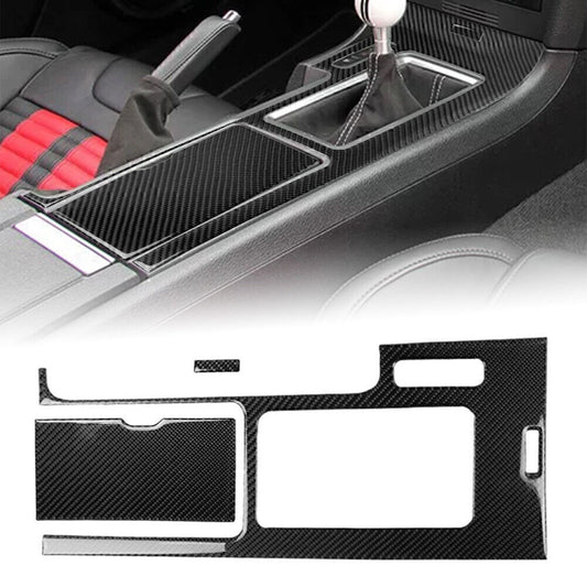 for Ford for Mustang 2009-2013 2010 Carbon Fiber Interior Gear Shift Box Panel Cover