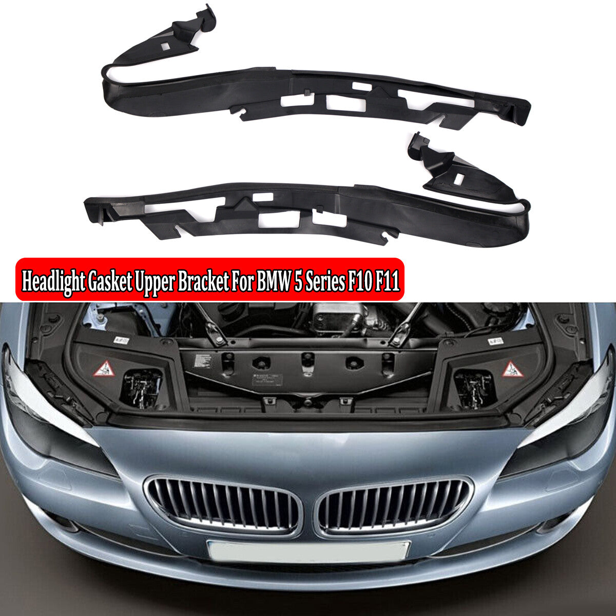 A pair of headlight spacer brackets, 63117240367, suitable for 2010-2017 for BMW F10 F11 models.