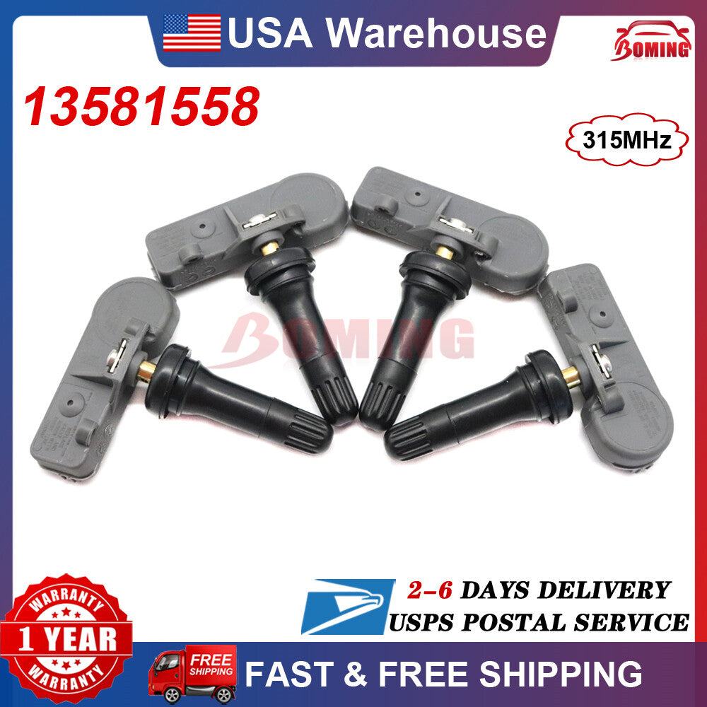 315Mhz 13581558 NEW TPMS TIRE PRESSURE SENSOR For GM for Chevy for GMC for Sierra for Buick 4PCS