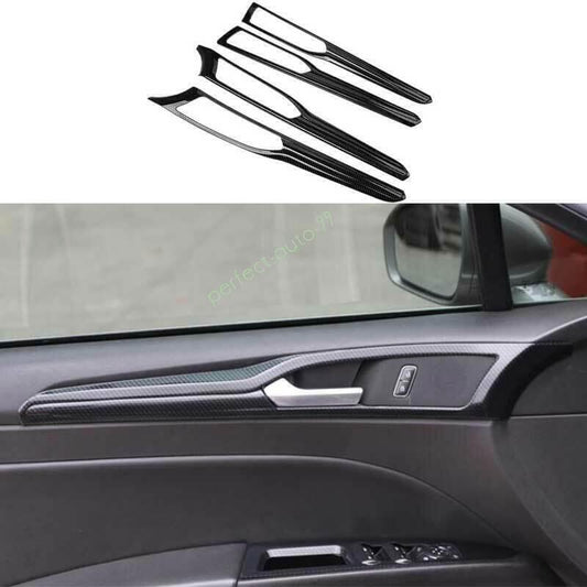 for Ford Mondeo/Fusion 2013-20 Carbon Fiber Look Inner Door Panel Strip Trim 4X