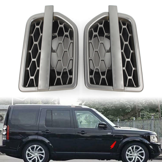 Pair Gray Front Grille Air Intake Fender Vent Grill for Land Rover LR4 2010-2016