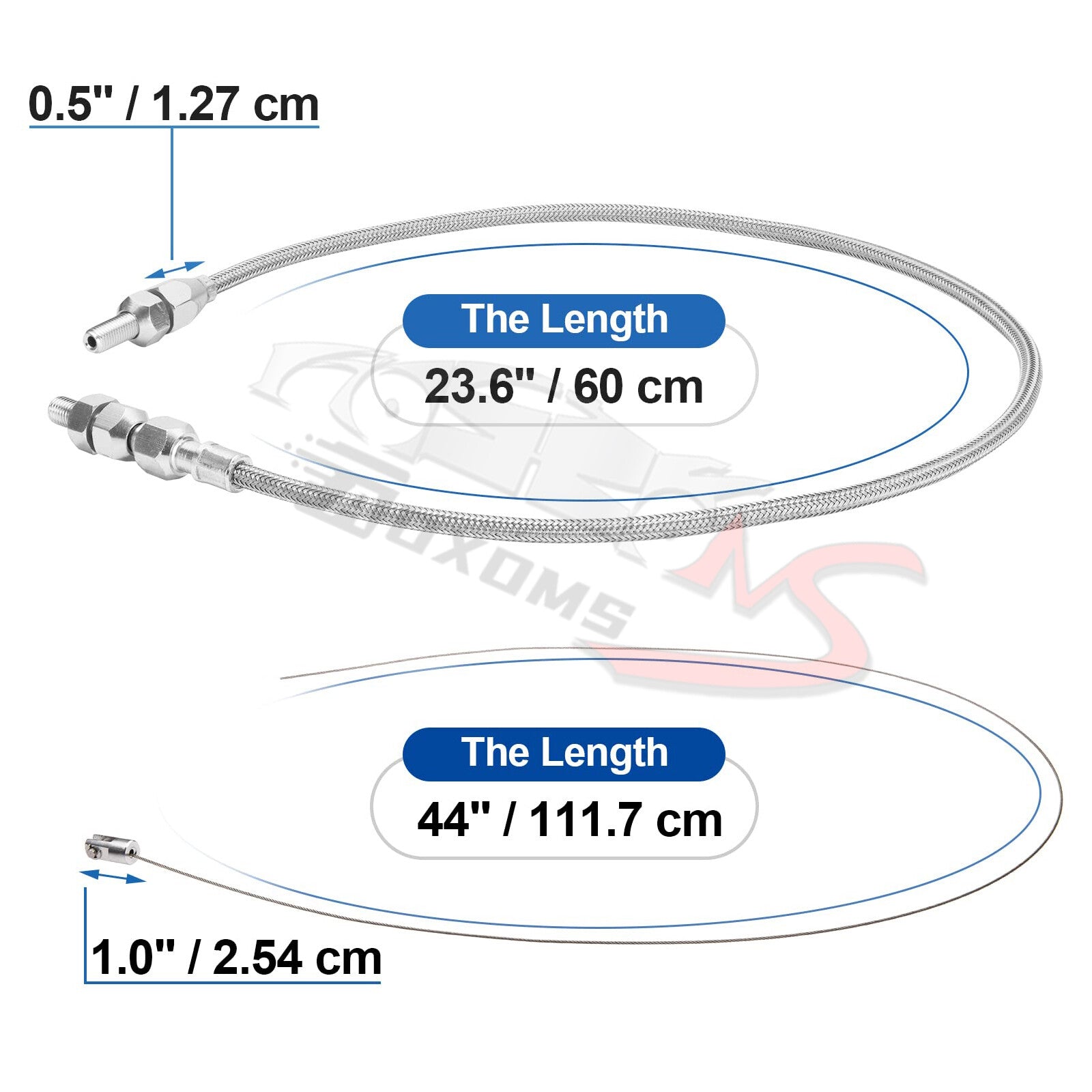 24 Universal Stainless Steel Throttle Cable Braided for Ford for Mustang GM 302