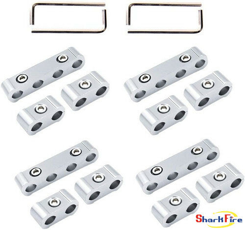 Aluminum alloy engine spark plug wire separator clip set suitable for 8mm, 9mm, 10mm...