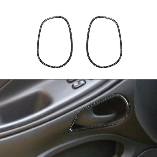 2Pcs Carbon Fiber Door Handle Cover Trim for Ford for Mustang Convertible 2001-2004