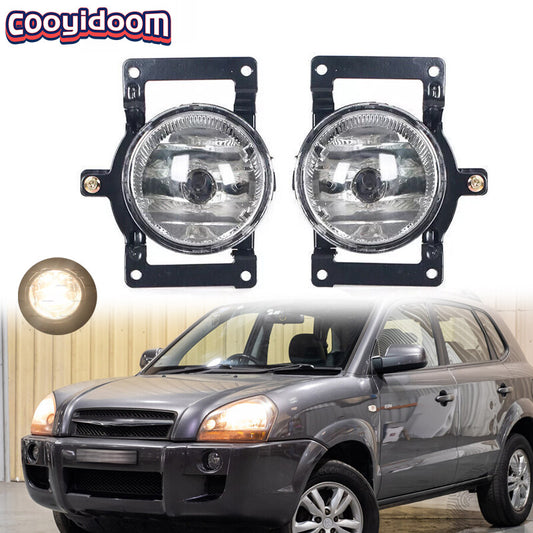 Pair for Hyundai for Tucson 2005-2009 Fog lamp Front Bumper Fog light With Bulb