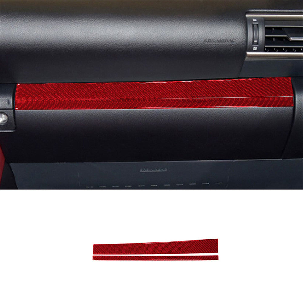 Red Carbon Fiber Passenger Dash Strips Cover for Lexus RC300 350 200T 2015-2020