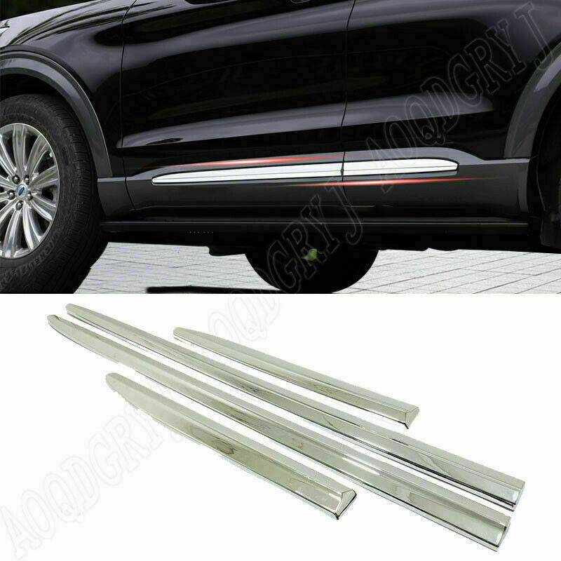 for Ford Explorer 20-2022 Chrome ABS Side Door Body Guard Molding Cover Trim Set
